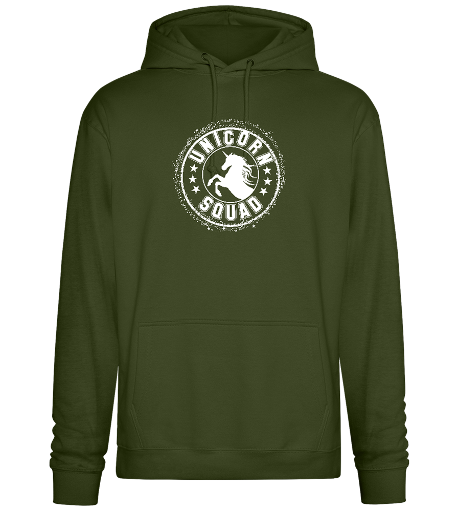 Unicorn Squad Logo Design - Premium Essential Unisex Hoodie_ARMY_front