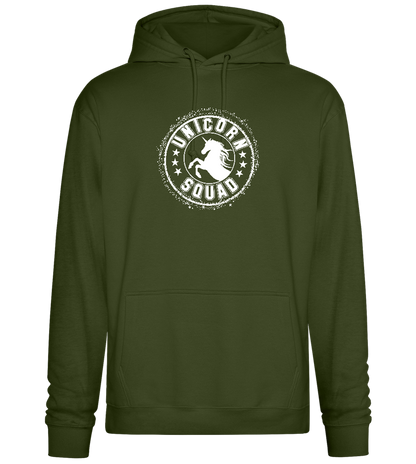 Unicorn Squad Logo Design - Premium Essential Unisex Hoodie_ARMY_front