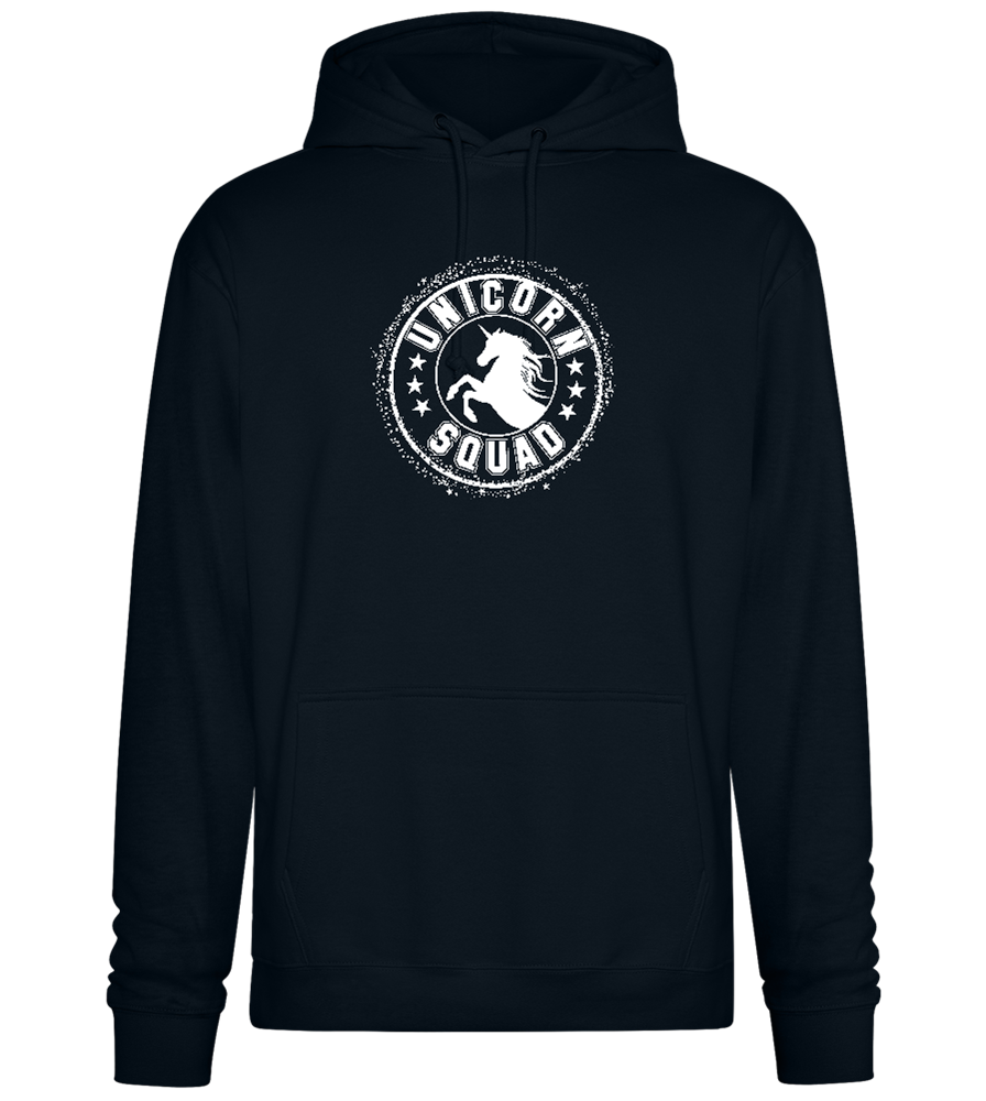 Unicorn Squad Logo Design - Premium Essential Unisex Hoodie_BLACK_front