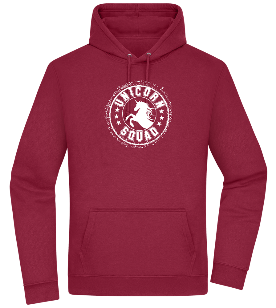 Unicorn Squad Logo Design - Premium Essential Unisex Hoodie_BORDEAUX_front