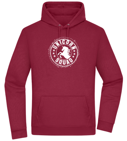 Unicorn Squad Logo Design - Premium Essential Unisex Hoodie_BORDEAUX_front