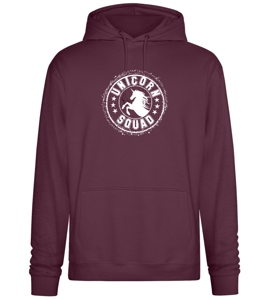 Unicorn Squad Logo Design - Premium Essential Unisex Hoodie_BORDEAUX_front