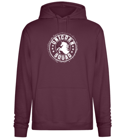 Unicorn Squad Logo Design - Premium Essential Unisex Hoodie_BORDEAUX_front