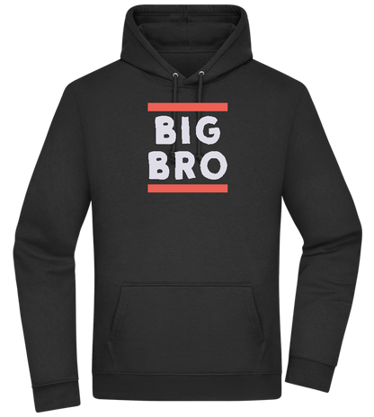 Big Bro Text Design - Premium Essential Unisex Hoodie_BLACK_front