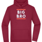 Big Bro Text Design - Premium Essential Unisex Hoodie_BORDEAUX_front