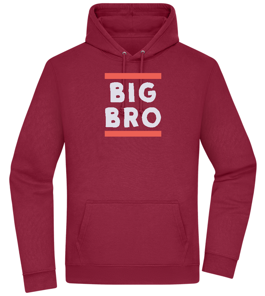 Big Bro Text Design - Premium Essential Unisex Hoodie_BORDEAUX_front