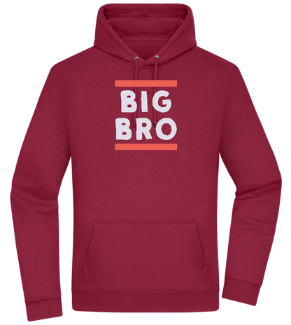 Big Bro Text Design - Premium Essential Unisex Hoodie_BORDEAUX_front