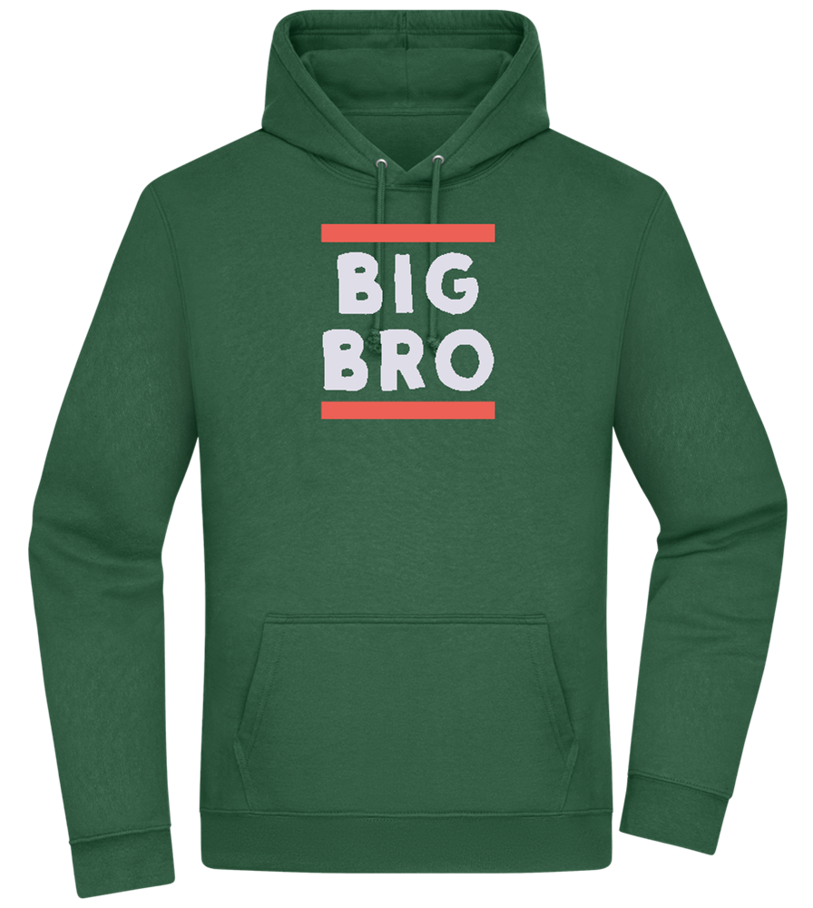 Big Bro Text Design - Premium Essential Unisex Hoodie_GREEN BOTTLE_front