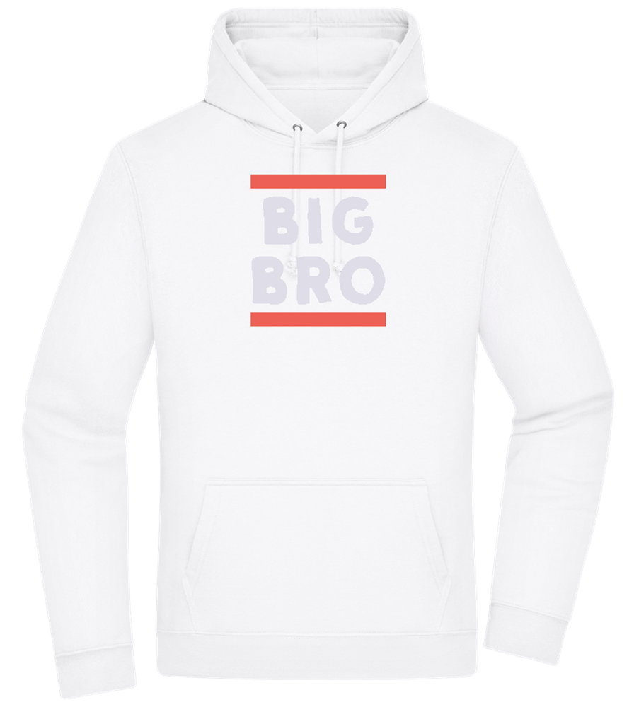 Big Bro Text Design - Premium Essential Unisex Hoodie_WHITE_front