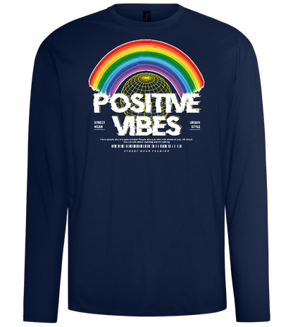 Positive Vibes Design - Comfort men's long sleeve t-shirt_MARINE_front