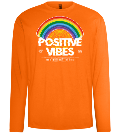 Positive Vibes Design - Comfort men's long sleeve t-shirt_ORANGE_front