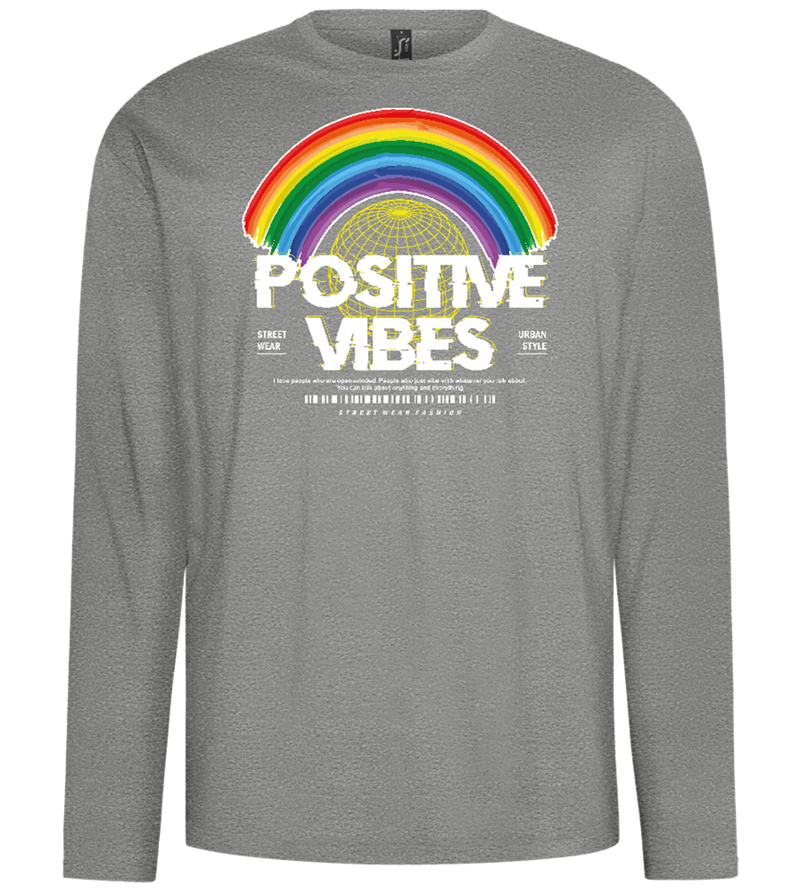 Positive Vibes Design - Comfort men's long sleeve t-shirt_ORION GREY_front