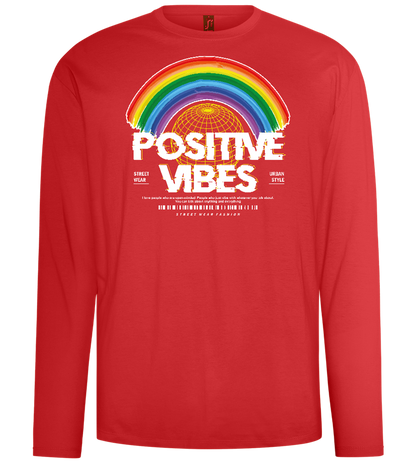 Positive Vibes Design - Comfort men's long sleeve t-shirt_RED_front