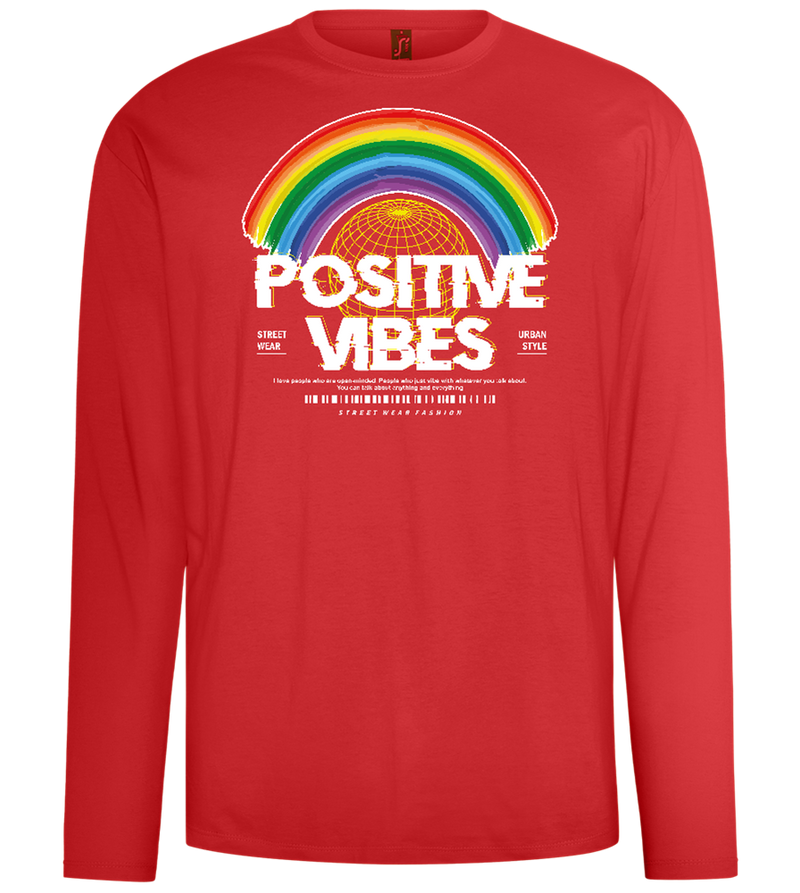 Positive Vibes Design - Comfort men's long sleeve t-shirt_RED_front