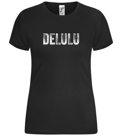 Delulu Design - Comfort women's t-shirt_DEEP BLACK_front