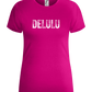 Delulu Design - Comfort women's t-shirt_FUCHSIA_front