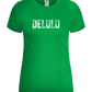 Delulu Design - Comfort women's t-shirt_MEADOW GREEN_front