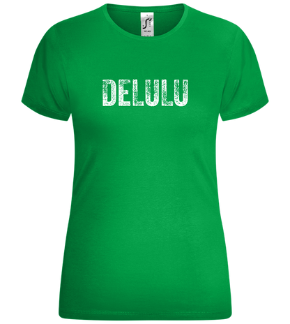 Delulu Design - Comfort women's t-shirt_MEADOW GREEN_front