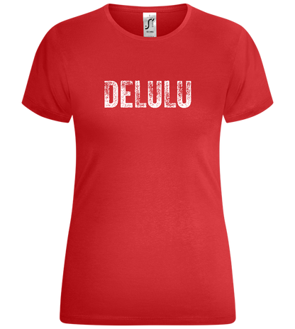 Delulu Design - Comfort women's t-shirt_RED_front