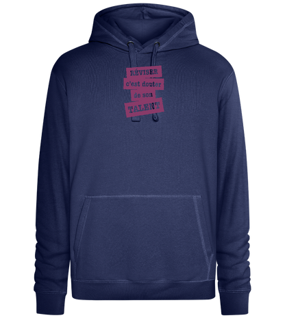 Réviser c'est Douter de Son Talent Design - Premium unisex hoodie_DENIM CHINA_front