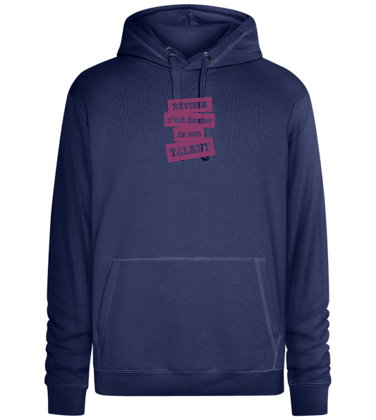 Réviser c'est Douter de Son Talent Design - Premium unisex hoodie_DENIM CHINA_front