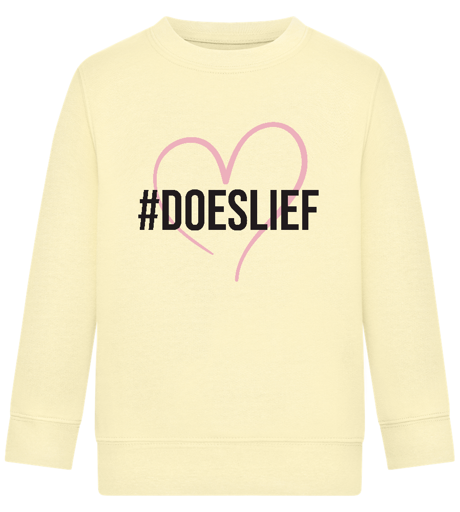 Doeslief Hartje Design - Comfort Kids Sweater_AMARELO CLARO_front