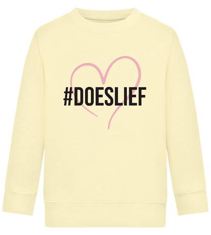 Doeslief Hartje Design - Comfort Kids Sweater_AMARELO CLARO_front