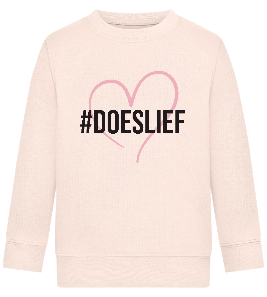 Doeslief Hartje Design - Comfort Kids Sweater_LIGHT PEACH ROSE_front