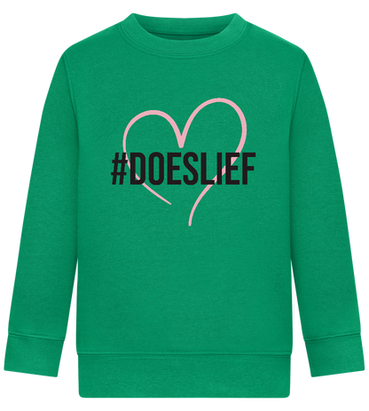 Doeslief Hartje Design - Comfort Kids Sweater_MEADOW GREEN_front