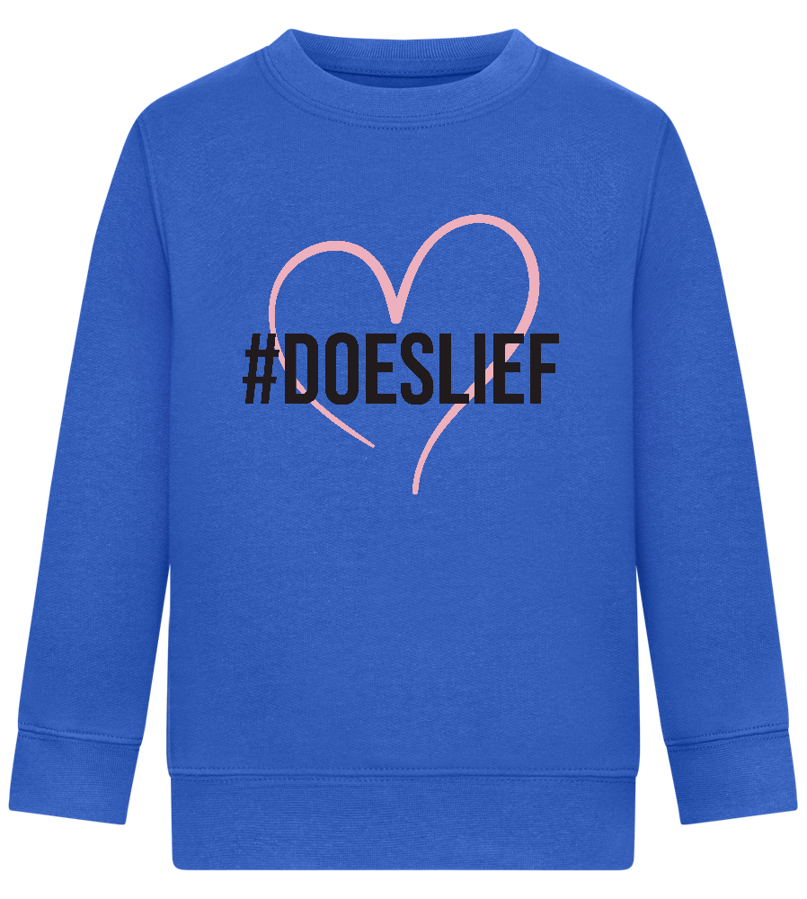 Doeslief Hartje Design - Comfort Kids Sweater_ROYAL_front