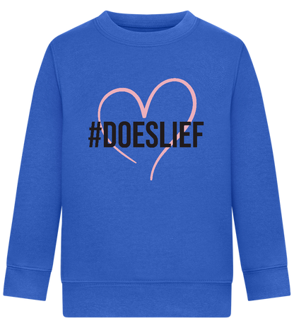 Doeslief Hartje Design - Comfort Kids Sweater_ROYAL_front