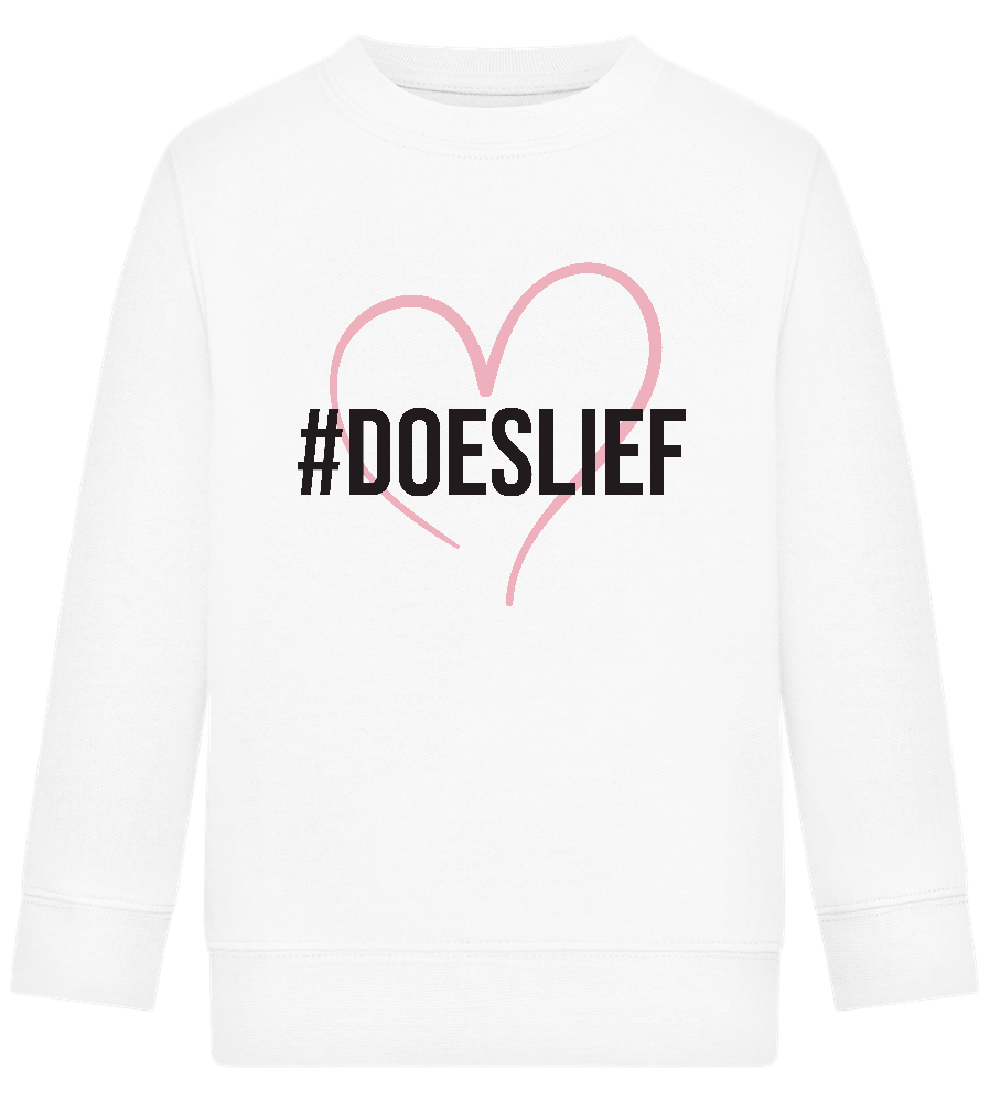 Doeslief Hartje Design - Comfort Kids Sweater_WHITE_front