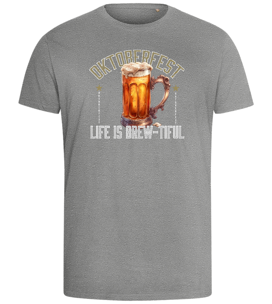 Life is Brew-tiful Design - Comfort men's fitted t-shirt_ORION GREY_front