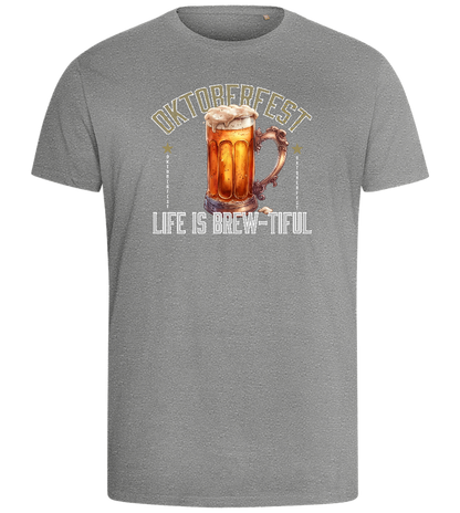 Life is Brew-tiful Design - Comfort men's fitted t-shirt_ORION GREY_front