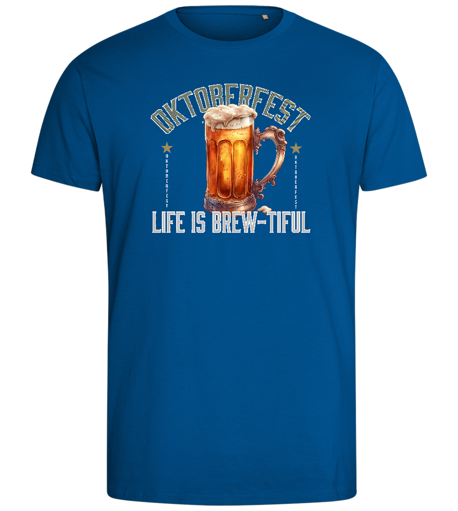 Life is Brew-tiful Design - Comfort men's fitted t-shirt_ROYAL_front