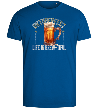 Life is Brew-tiful Design - Comfort men's fitted t-shirt_ROYAL_front