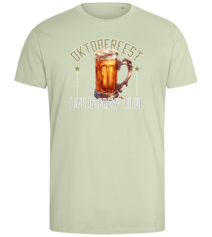 Life is Brew-tiful Design - Comfort men's fitted t-shirt_SILESTONE_front