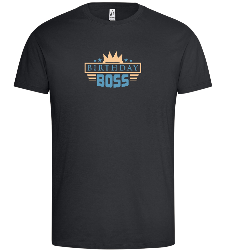 Birthday Boss Crown Design - Premium men's t-shirt_DARK GRAY_front