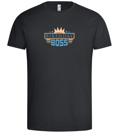 Birthday Boss Crown Design - Premium men's t-shirt_DARK GRAY_front