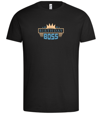 Birthday Boss Crown Design - Premium men's t-shirt_DEEP BLACK_front