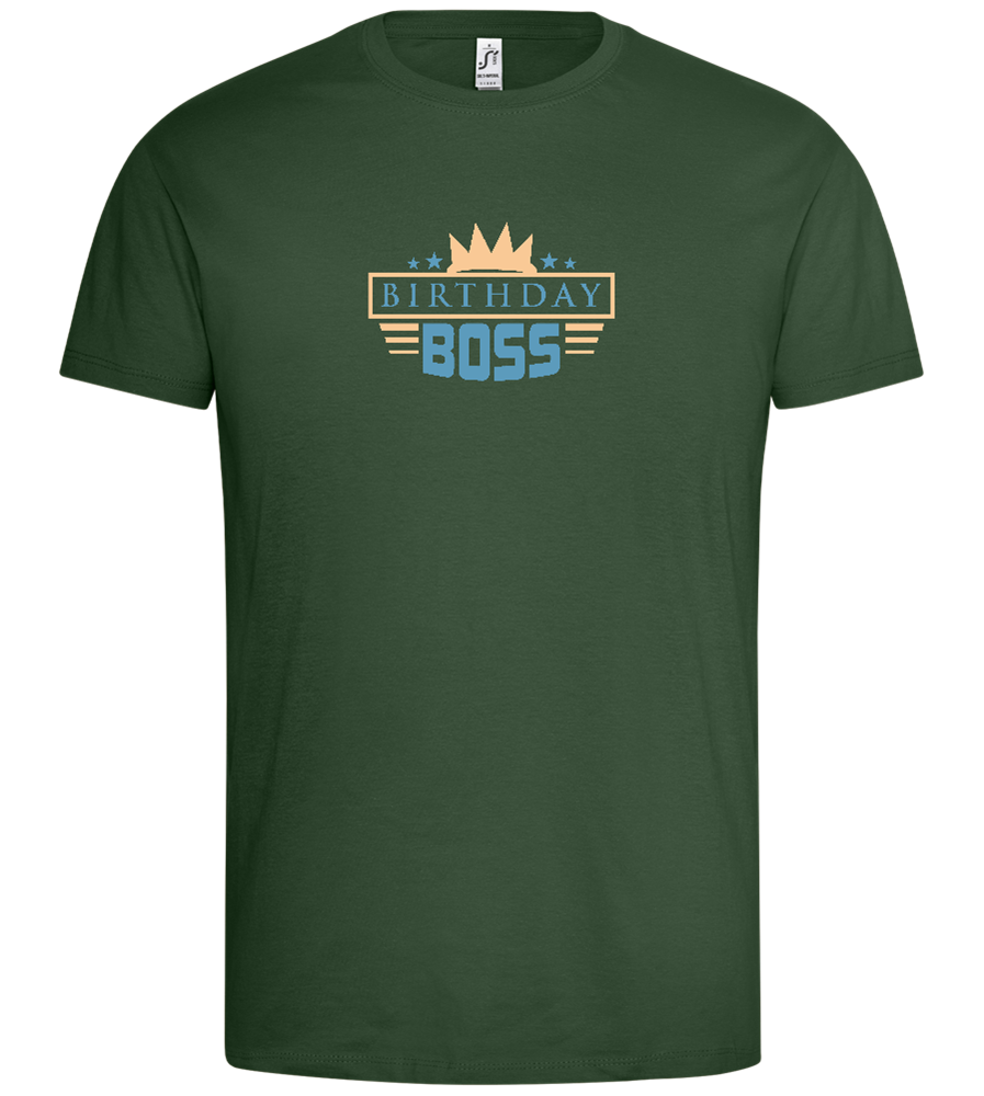 Birthday Boss Crown Design - Premium men's t-shirt_GREEN BOTTLE_front