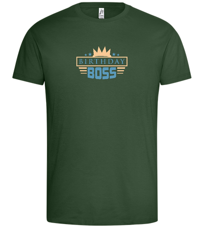 Birthday Boss Crown Design - Premium men's t-shirt_GREEN BOTTLE_front