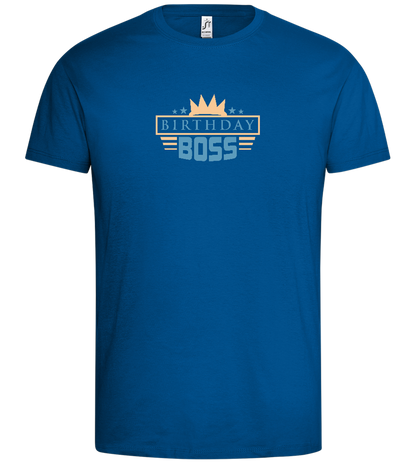 Birthday Boss Crown Design - Premium men's t-shirt_ROYAL_front