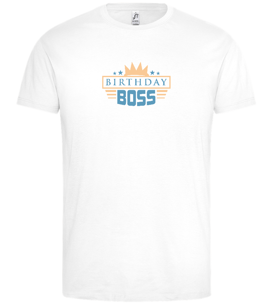 Birthday Boss Crown Design - Premium men's t-shirt_WHITE_front