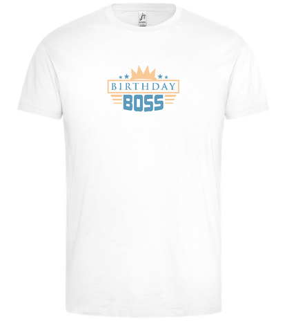 Birthday Boss Crown Design - Premium men's t-shirt_WHITE_front