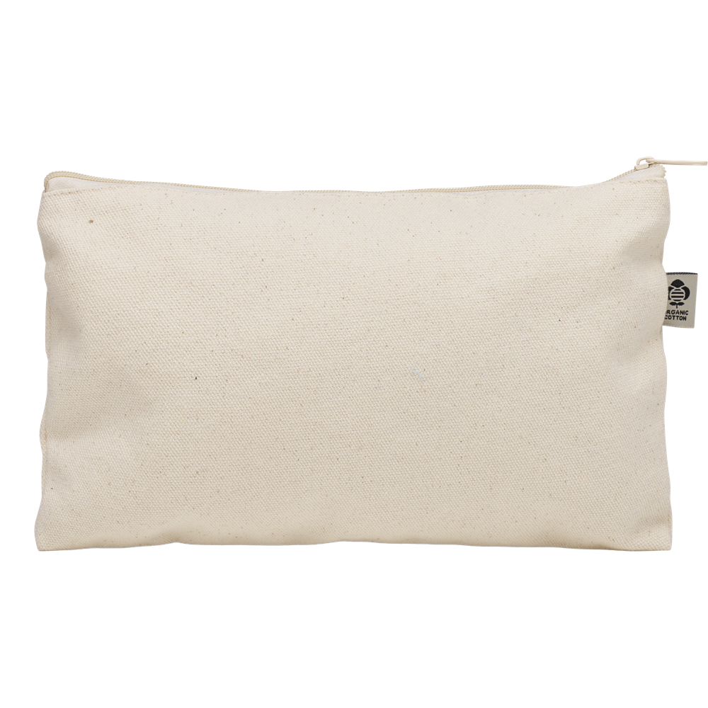 Organic Cotton Cosmetic Bag_BEIGE_front