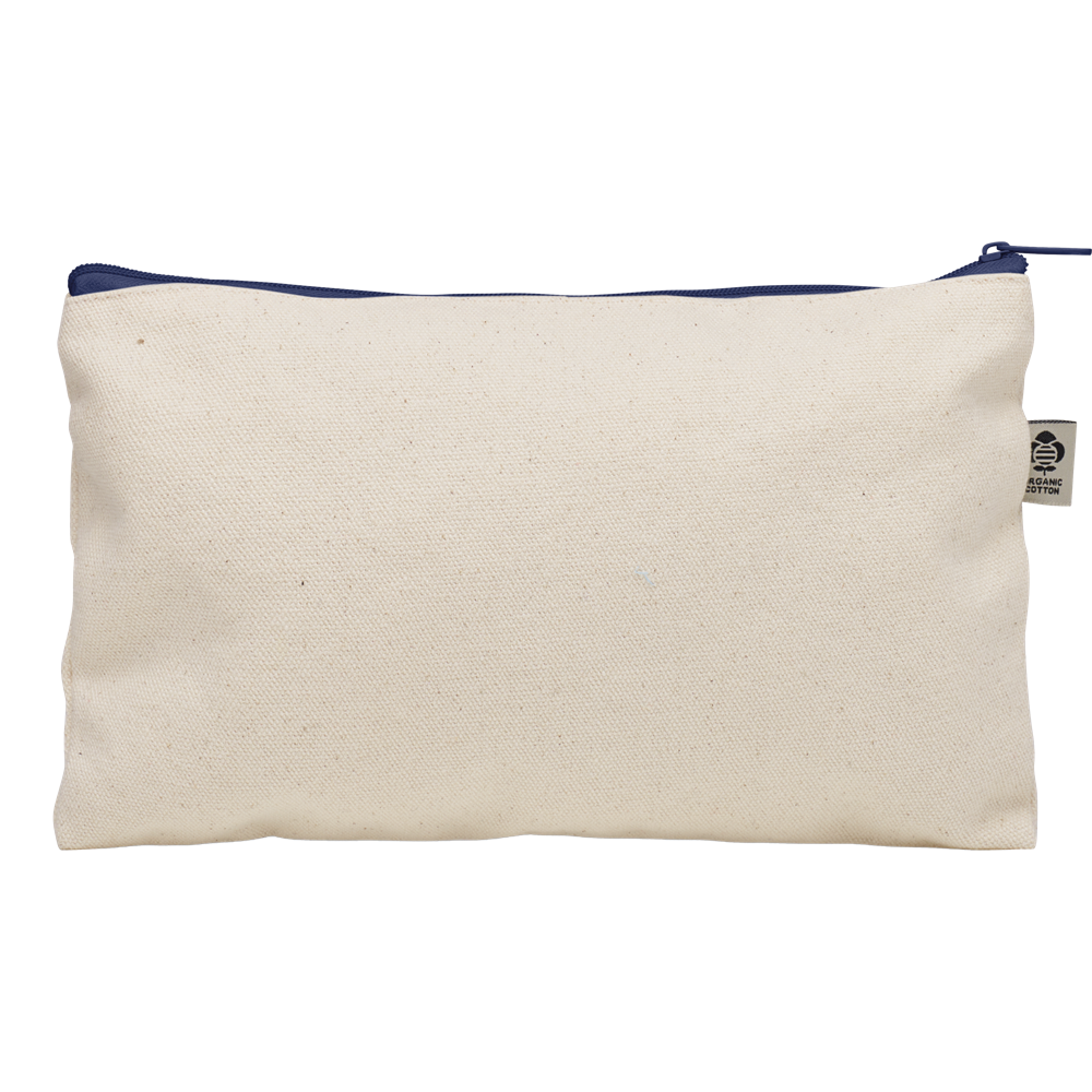 Organic Cotton Cosmetic Bag_BLUE_front