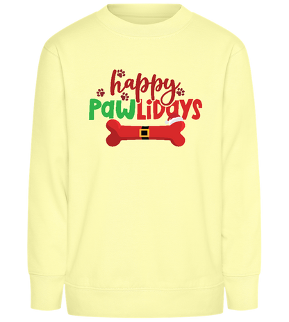 Happy Pawlidays Design - Comfort Kids Sweater_AMARELO CLARO_front