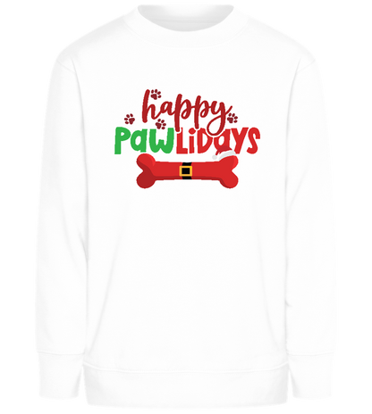 Happy Pawlidays Design - Comfort Kids Sweater_WHITE_front