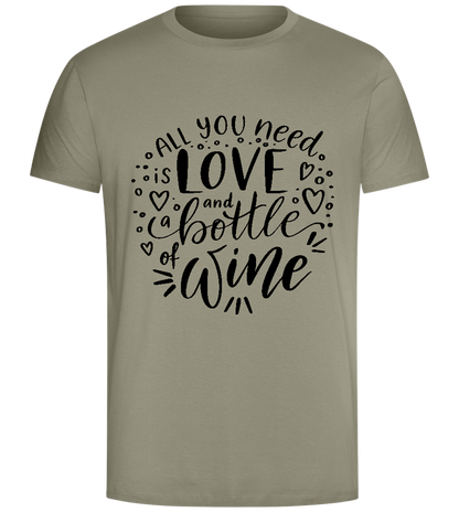 Love&Wine Design - Comfort Unisex T-Shirt_KHAKI_front